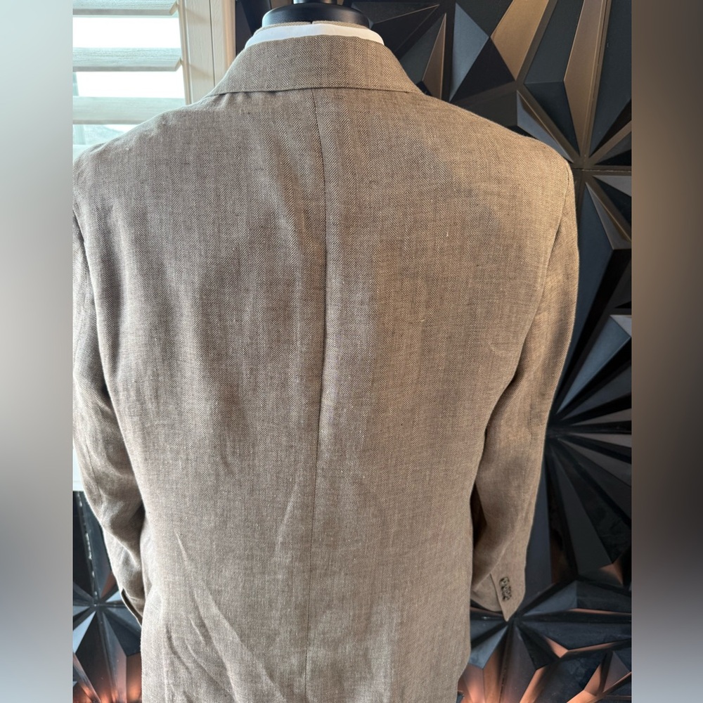 Brooks Brothers Classic Fit Linen 1818 Herringbone Sport Coat & Pants 46R/38x30 - Picture 6 of 9
